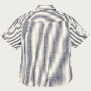 Women's short sleeve chambray western shirt par Filson | Indigo / natural (Gray)