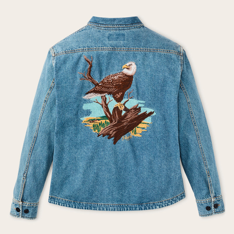 Women's embroidered denim shirt by Filson | Vintage indigo (Blue)