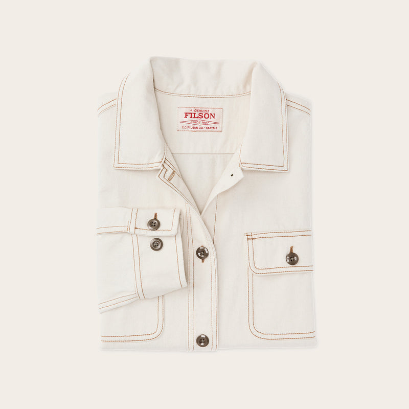 Women's denim shirt by Filson | Natural seed (White)