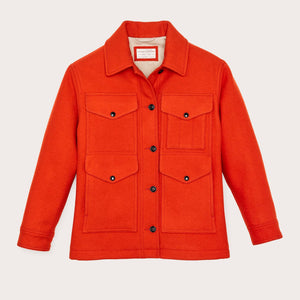 Women's mackinaw wool cruiser jacket di Filson | Flame (Orange)