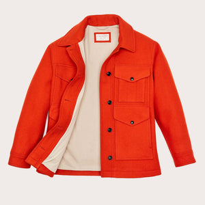 Women's mackinaw wool cruiser jacket di Filson | Flame (Orange)