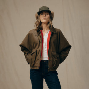 Women's shelter cloth short work jacket by Filson | Dark tan (Beige)