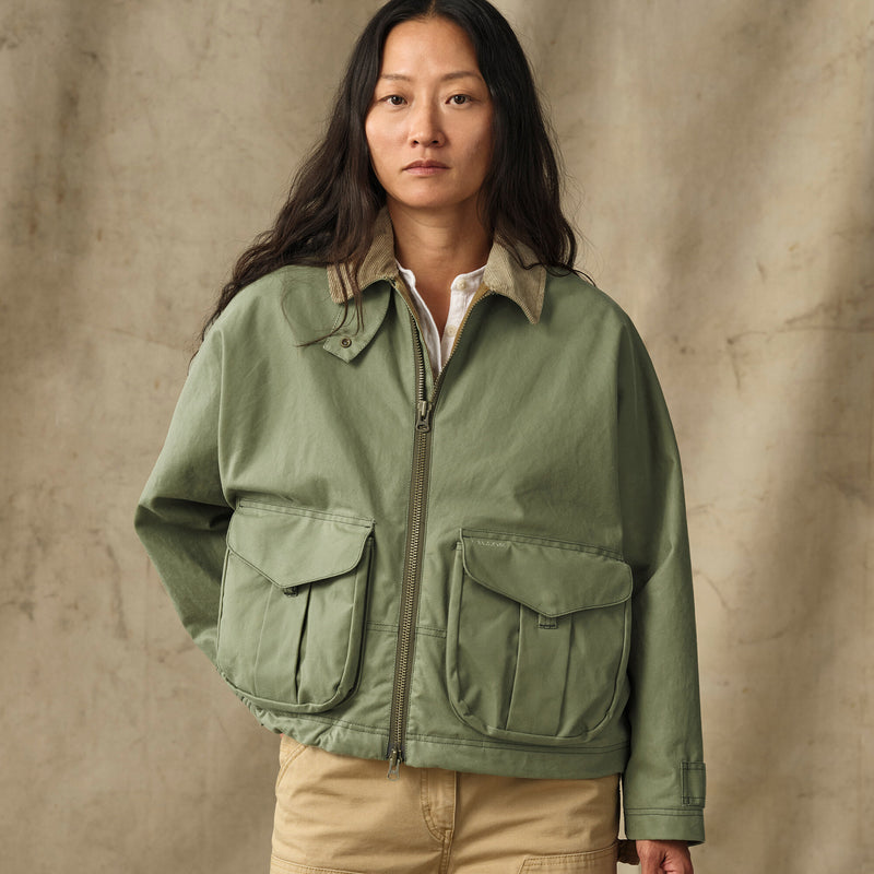 Women's shelter cloth short work jacket par Filson | Sage olive (Green)