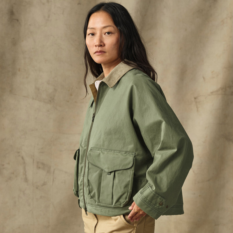 Women's shelter cloth short work jacket par Filson | Sage olive (Green)