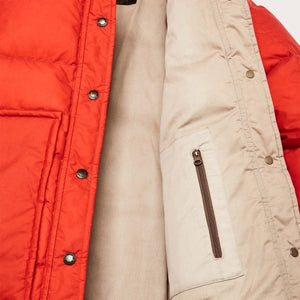 Women's waxed down barn coat by Filson | Campfire (Orange)