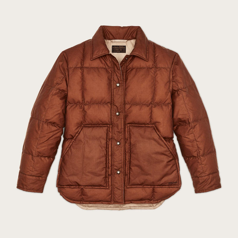 Women's waxed down barn coat by Filson | Madder root (Brown)