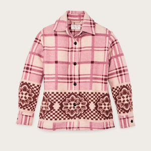 Women's blanket wool overshirt di Filson | Flower blanket (Pink)