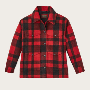 Women's mackinaw wool cruiser jacket by Filson | Redblack plaid (Red)