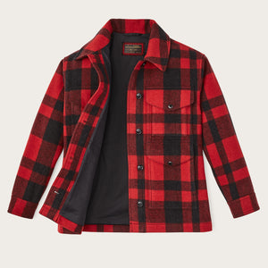 Women's mackinaw wool cruiser jacket by Filson | Redblack plaid (Red)