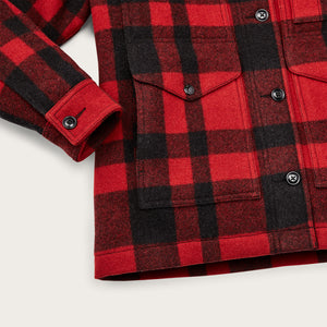 Women's mackinaw wool cruiser jacket by Filson | Redblack plaid (Red)