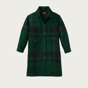 Women's wool long cruiser coat di Filson | Otter green / black (Green)