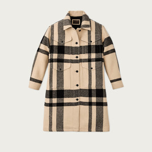 Women's wool long cruiser coat di Filson | Natural black (Beige)