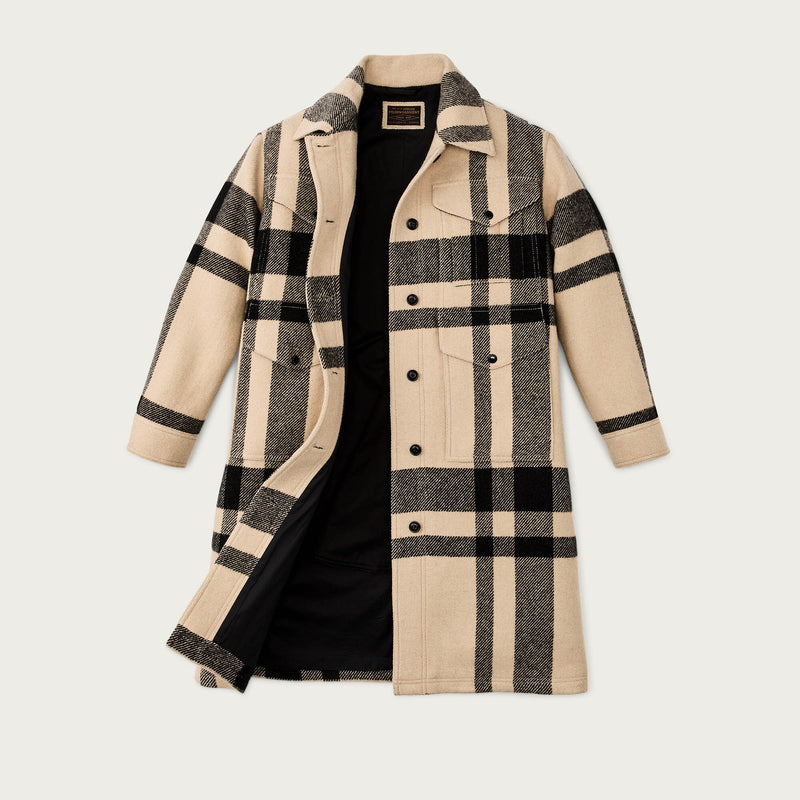 Women's wool long cruiser coat di Filson | Natural black (Beige)