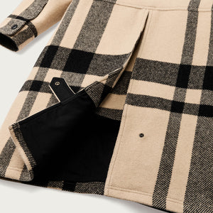 Women's wool long cruiser coat di Filson | Natural black (Beige)