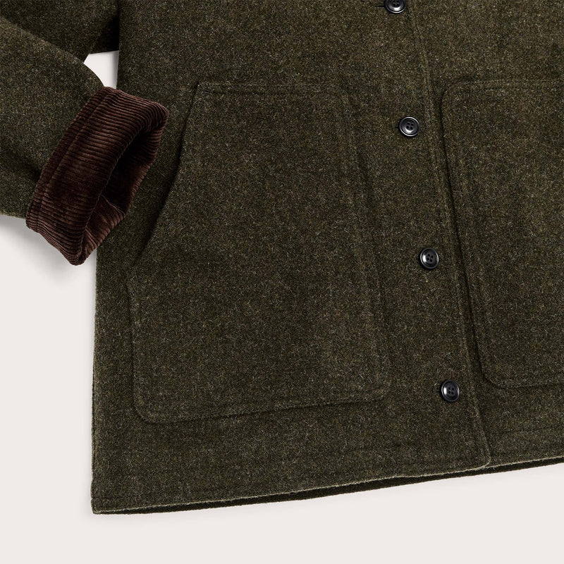 Women's mackinaw wool barn coat by Filson | Forest green (Green)