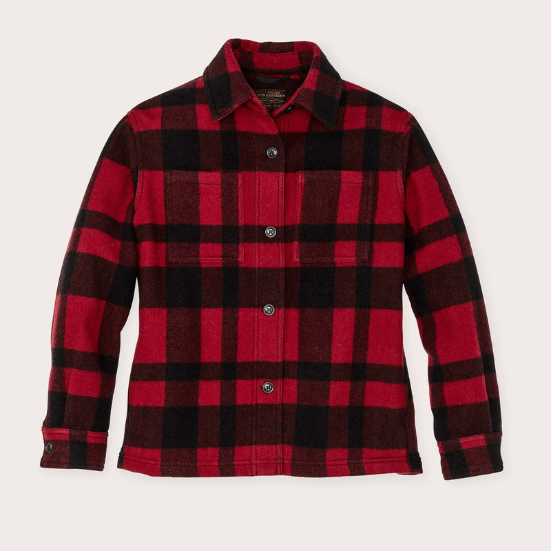 Women's wool overshirt von Filson | Redblack plaid (Red)