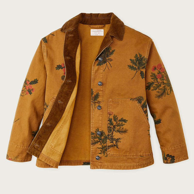 Women's canvas barn coat von Filson | Botanical flower (Yellow)