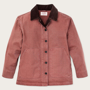 Women's canvas barn coat by Filson | Mahogany (Pink)
