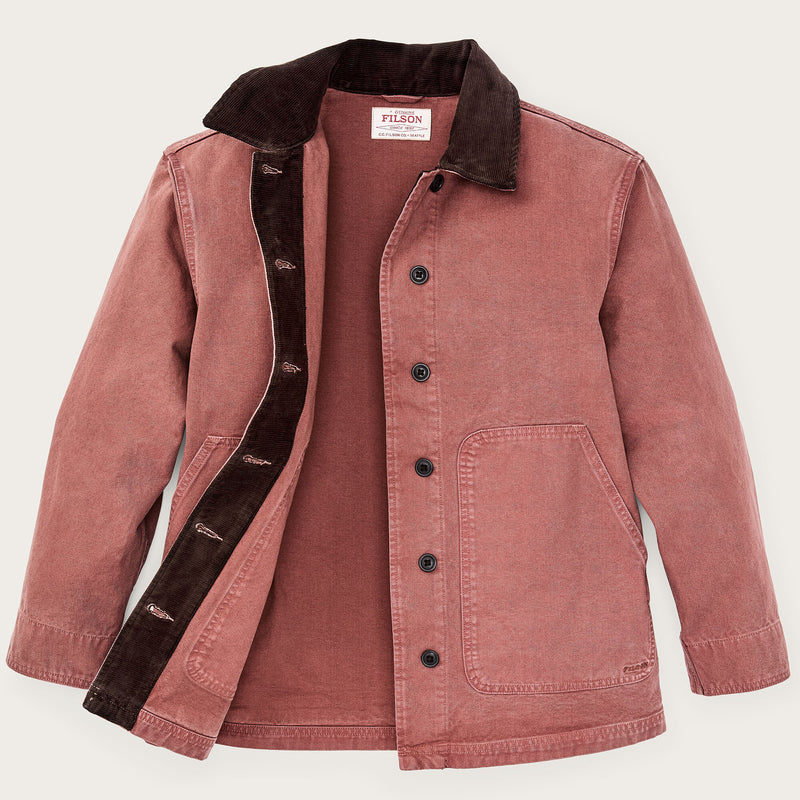 Women's canvas barn coat by Filson | Mahogany (Pink)