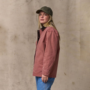 Women's canvas barn coat by Filson | Mahogany (Pink)