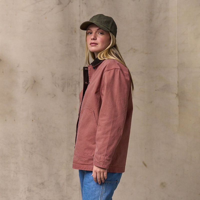 Women's canvas barn coat by Filson | Mahogany (Pink)