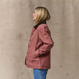 Women's canvas barn coat by Filson | Mahogany (Pink)
