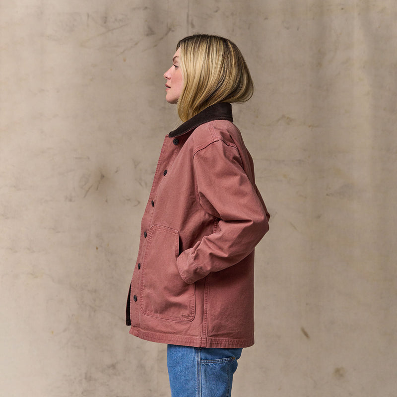 Women's canvas barn coat by Filson | Mahogany (Pink)