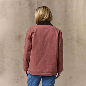Women's canvas barn coat by Filson | Mahogany (Pink)