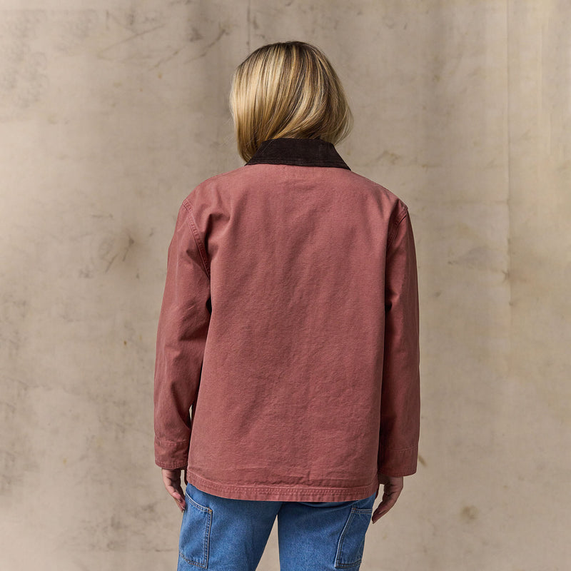 Women's canvas barn coat by Filson | Mahogany (Pink)