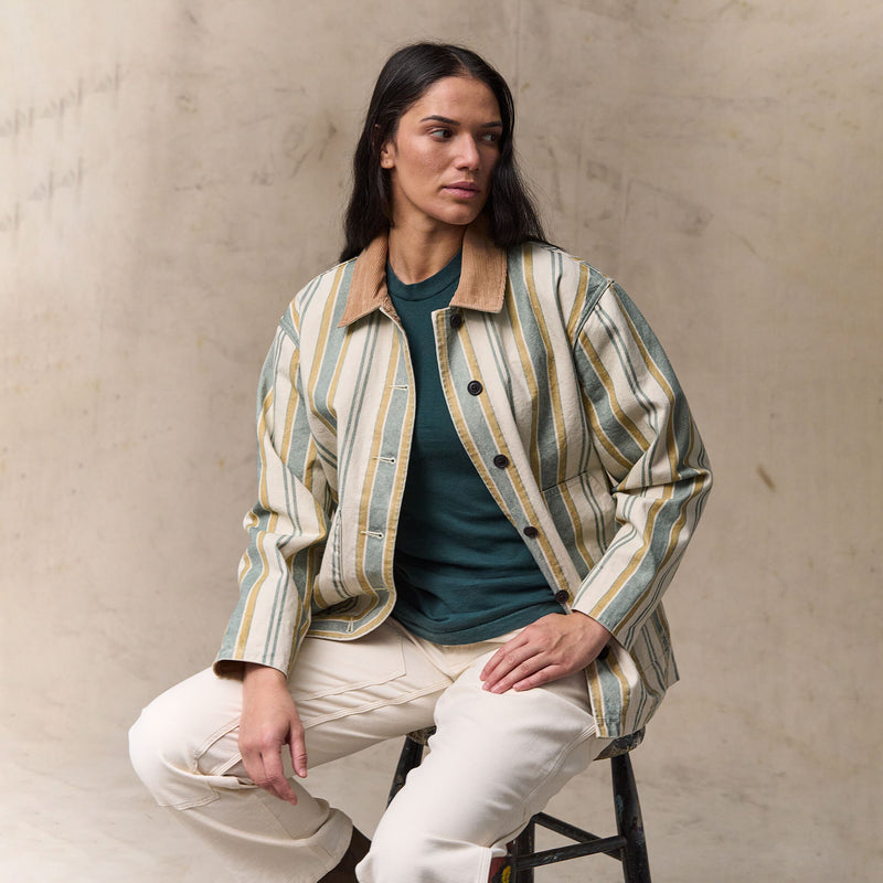 Women's canvas barn coat par Filson | Natural / yellow (Beige)