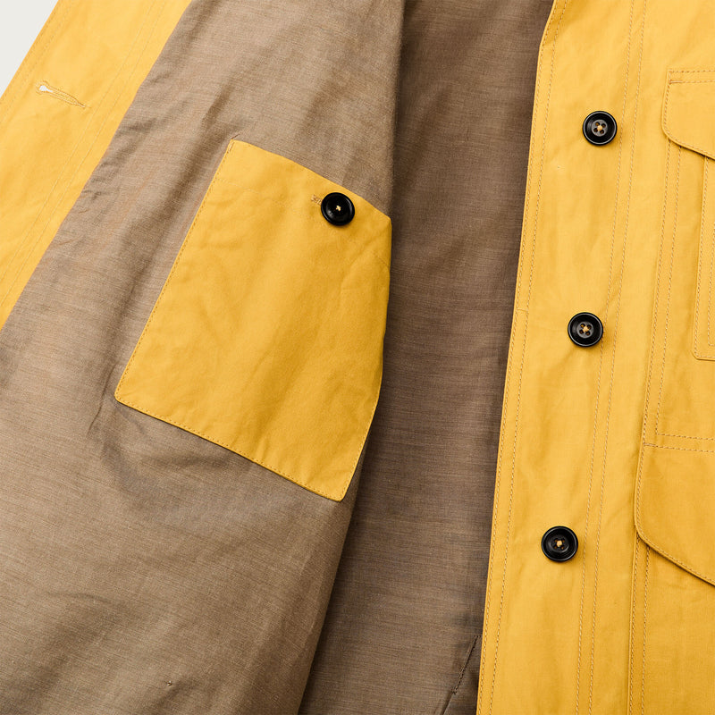 Women's dry waxed long cruiser di Filson | Yellow (Yellow)