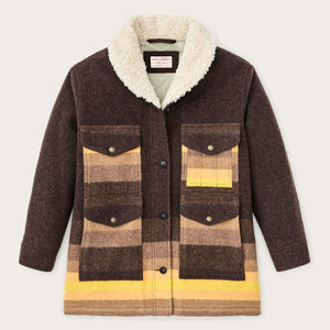 Kodiak shawl collar coat für damen von Filson | Brown / yellow strip (Brown)