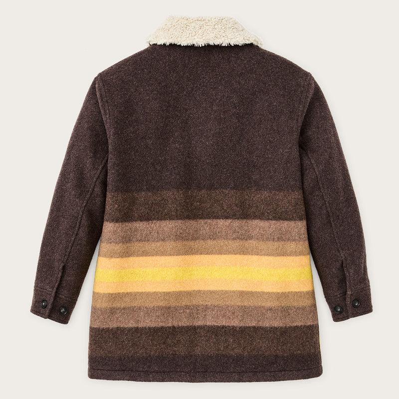 Kodiak shawl collar coat für damen von Filson | Brown / yellow strip (Brown)