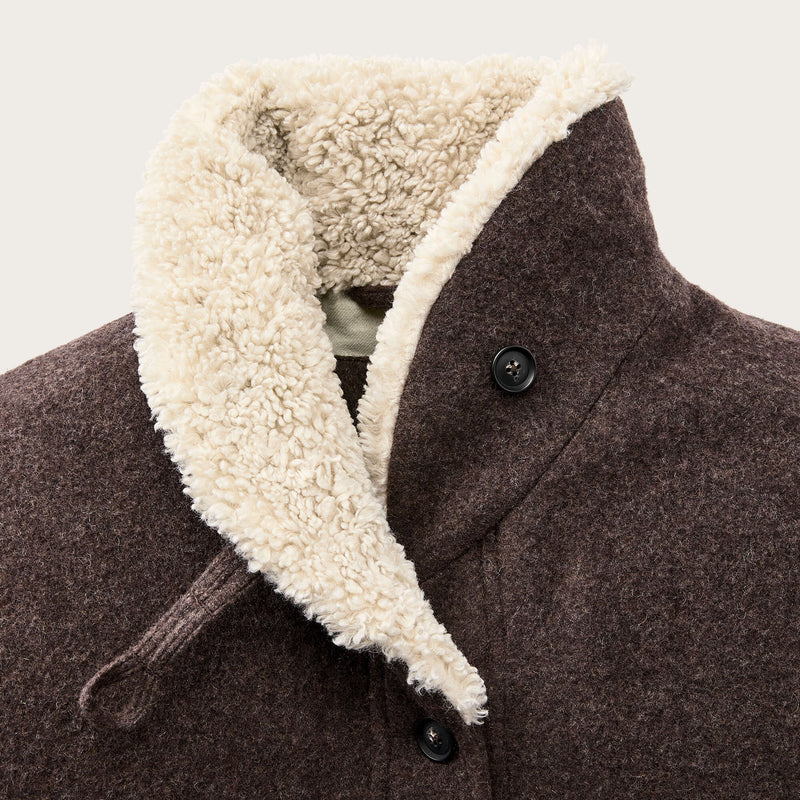 Kodiak shawl collar coat für damen von Filson | Brown / yellow strip (Brown)