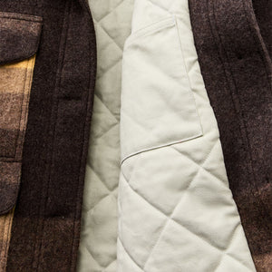 Kodiak shawl collar coat für damen von Filson | Brown / yellow strip (Brown)