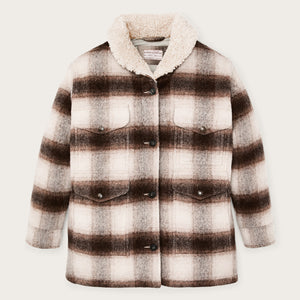 Women’s kodiak shawl collar coat by Filson | Cream / brown shadow (Beige)