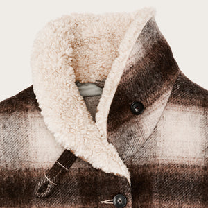 Women’s kodiak shawl collar coat by Filson | Cream / brown shadow (Beige)