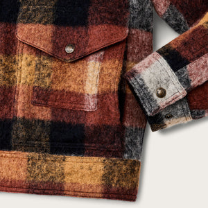 Women’s blanket wool jacket by Filson | Red / orange / black (Multicolor)