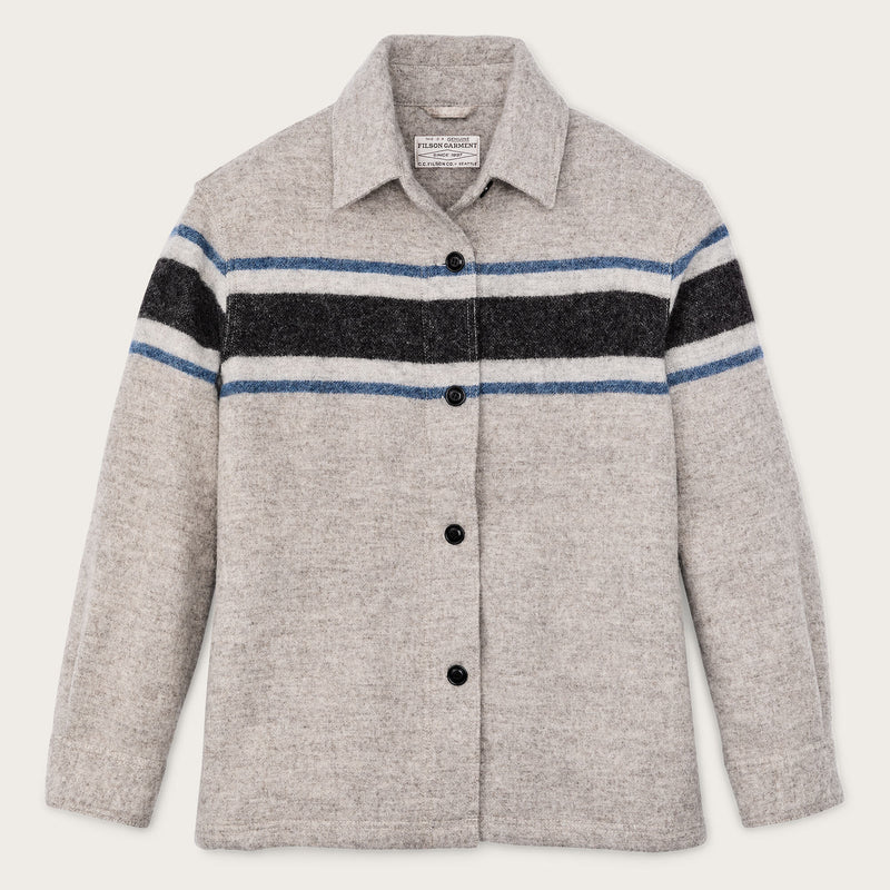 Surchemise femme en laine par Filson | Gray / black blanket (Gray)