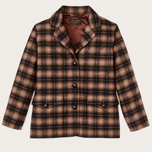 Blazer destrutturato in lana da donna di Filson | Bronze brown plaid (Brown)