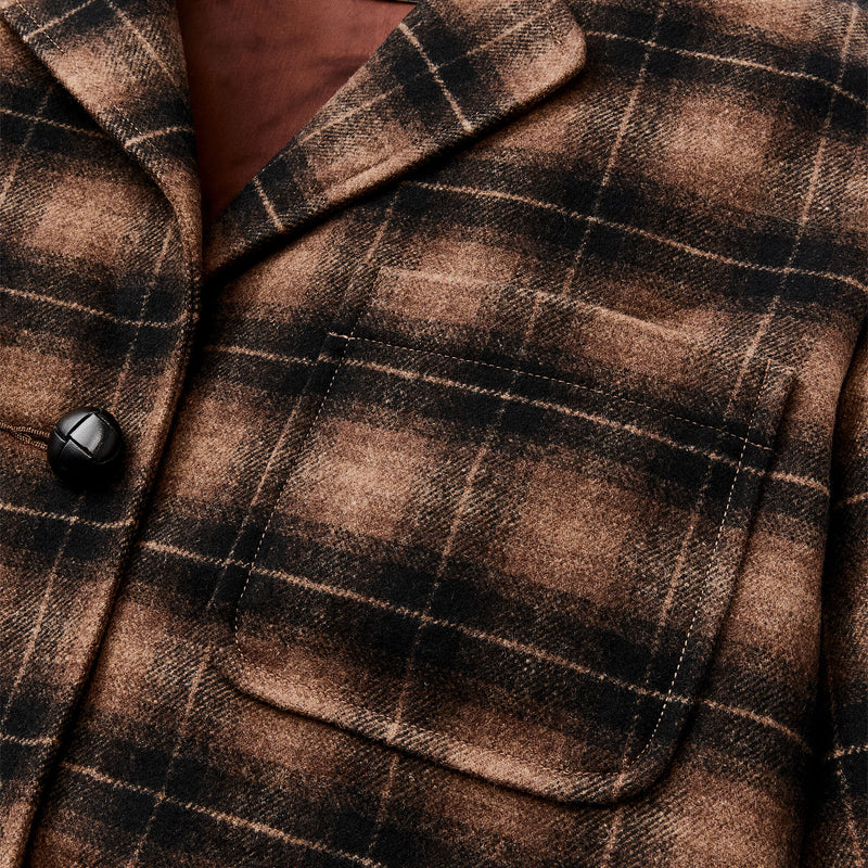 Blazer destrutturato in lana da donna di Filson | Bronze brown plaid (Brown)