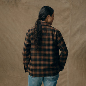 Blazer destrutturato in lana da donna di Filson | Bronze brown plaid (Brown)