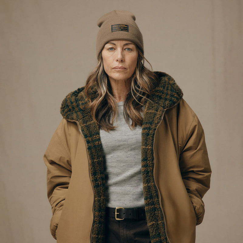 Manteau femme réversible laine polaire par Filson | Tan (Brown)