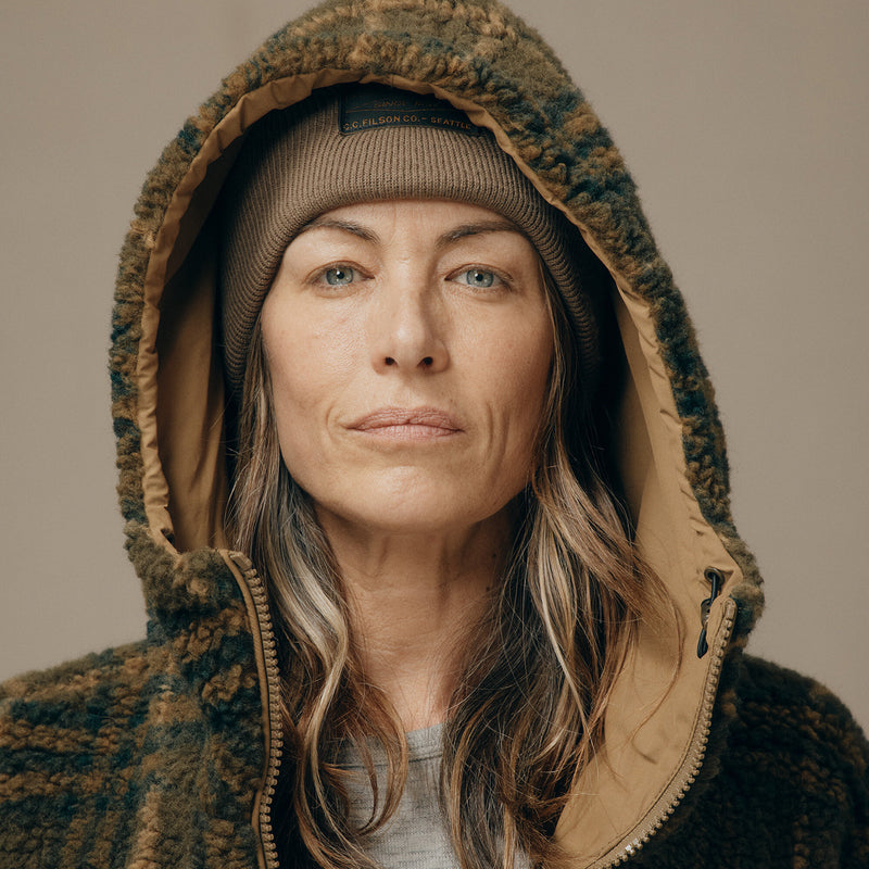 Manteau femme réversible laine polaire par Filson | Tan (Brown)