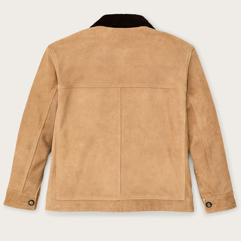 Suede leather cruiser jacket für damen von Filson | Dark tan