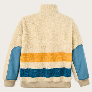 Women’s pile fleece popover by Filson | Yellow / blue blanke (Beige)