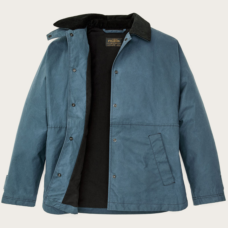 Women’s harbor front waxed jacket par Filson | Navy (Blue)