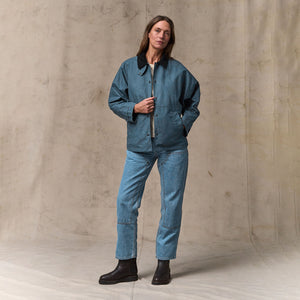 Women’s harbor front waxed jacket par Filson | Navy (Blue)