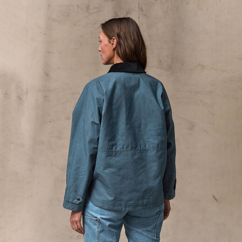 Women’s harbor front waxed jacket par Filson | Navy (Blue)