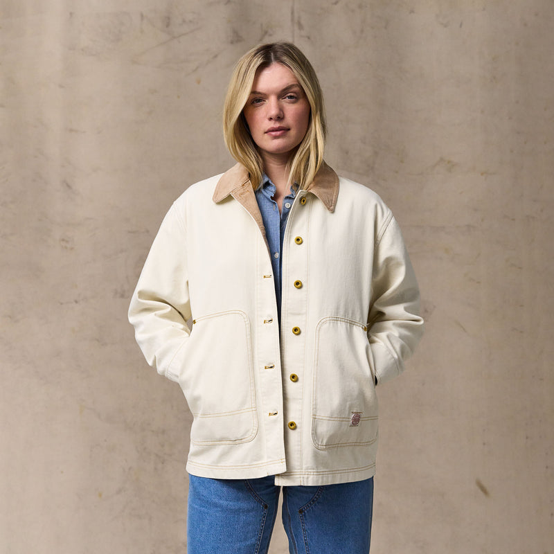 Women's 11-oz. denim barn coat by Filson | Natural seed (White)